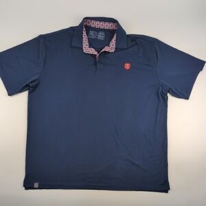 Section 119 Jerry Garcia Grateful Dead Navy Performance Golf Polo Shirt Men XXXL